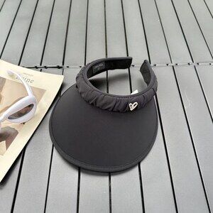 Chanel Ruched Headband Sun Visor in Black